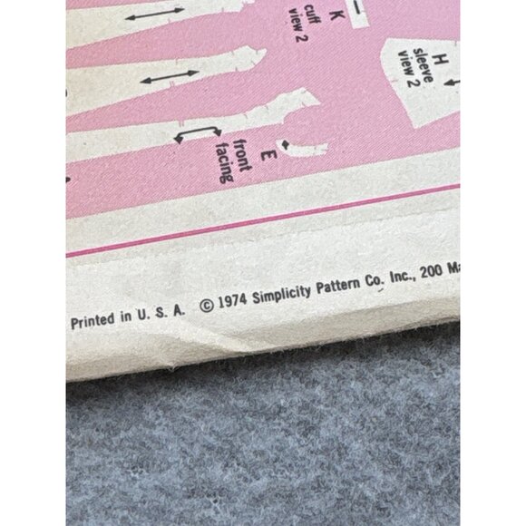 Vintage 1974 Simplicity 6613 Dress Sewing Pattern Size 14 Miss Uncut - Picture 4 of 7